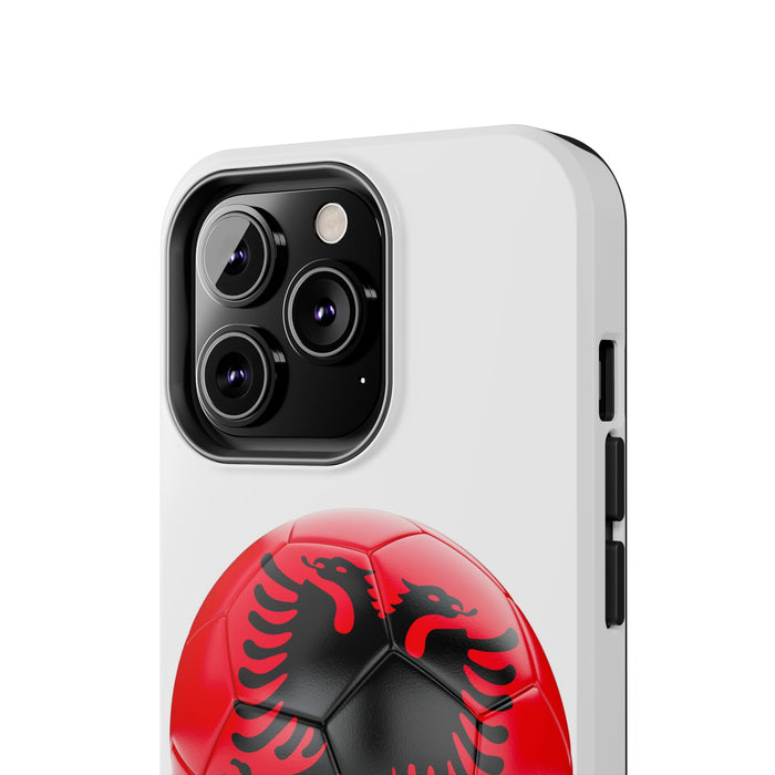 Tough Phone Cases with Albanian soccer flag