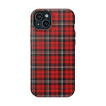Funda para iPhone resistente a impactos con cuadros escoceses rojos | Compatibilidad con MagSafe