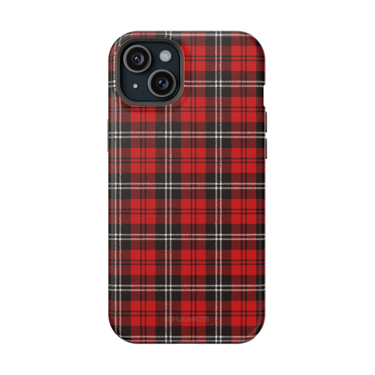 Funda para iPhone resistente a impactos con cuadros escoceses rojos | Compatibilidad con MagSafe