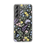 Clear Floral Impact-Resistant Phone Case — Pastel Wildflower Design