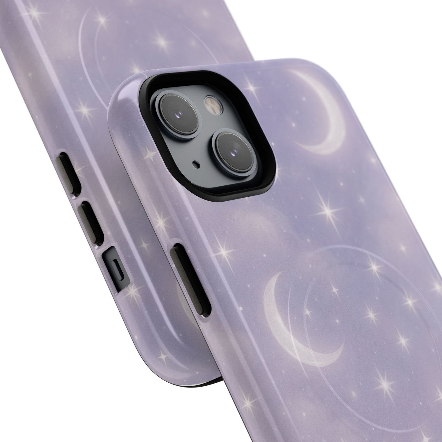 Celestial Lavender iPhone Case — Moon & Stars MagSafe Compatible