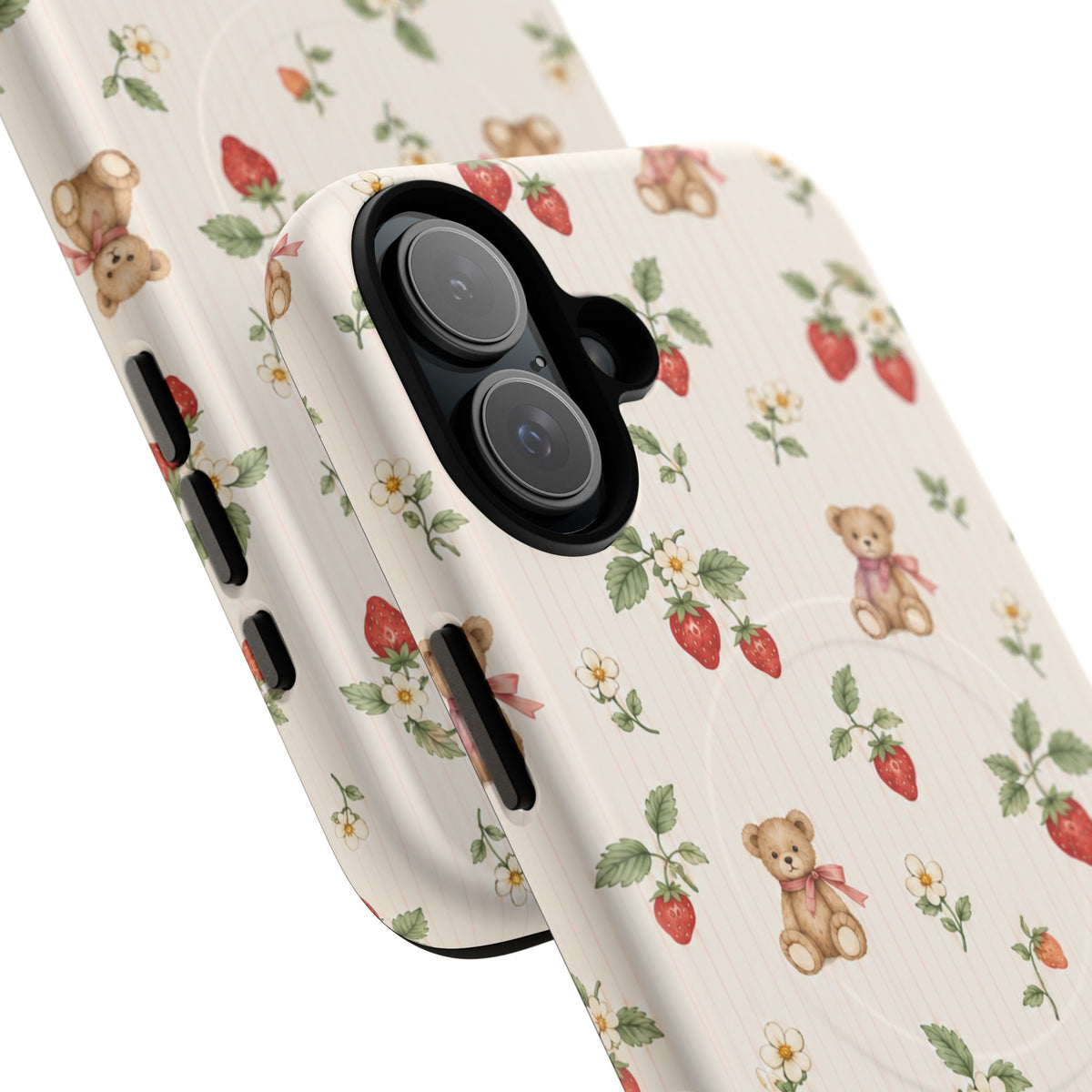 Strawberry Teddy iPhone Case with MagSafe