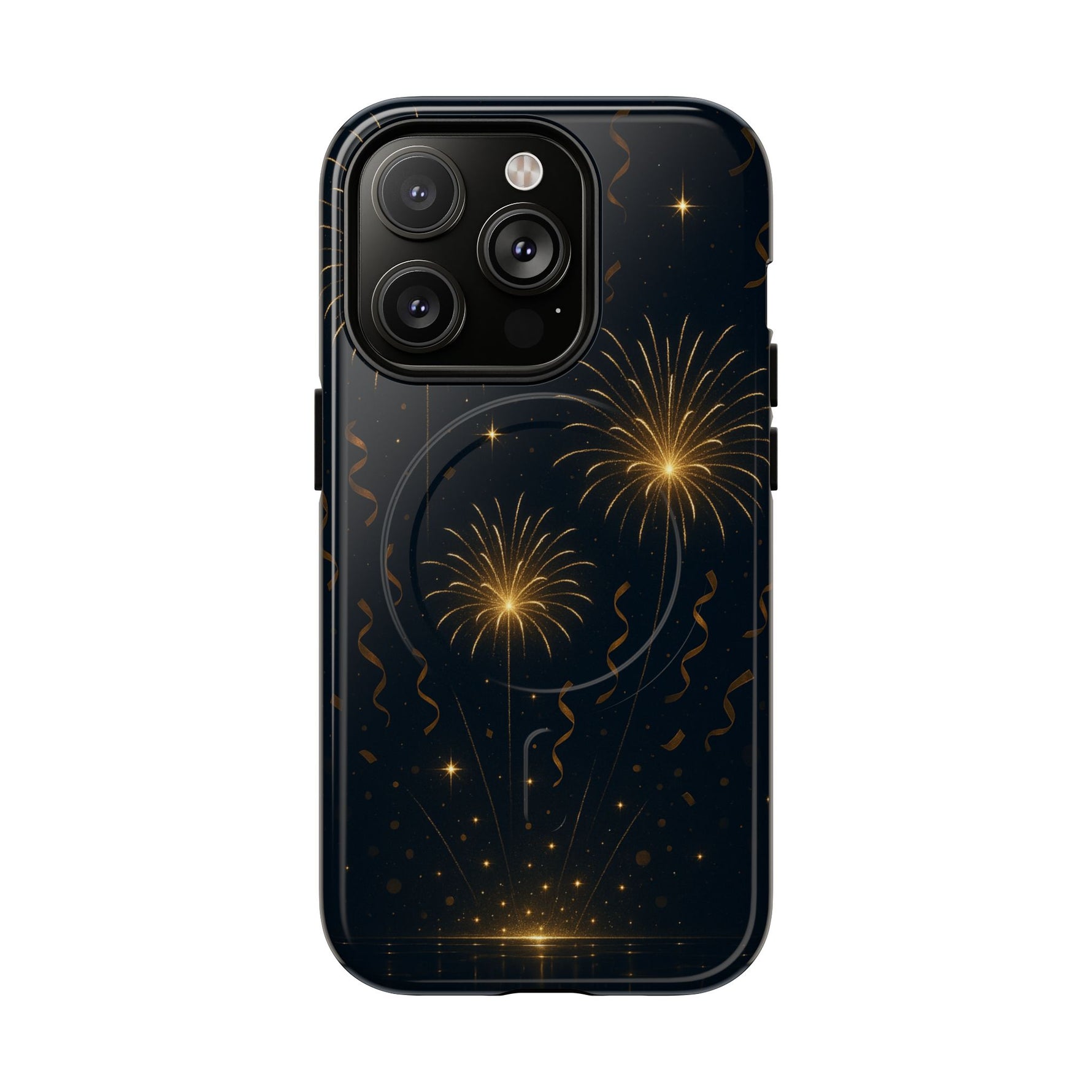 Gold Fireworks Celebration iPhone Case with MagSafe - Shamo's