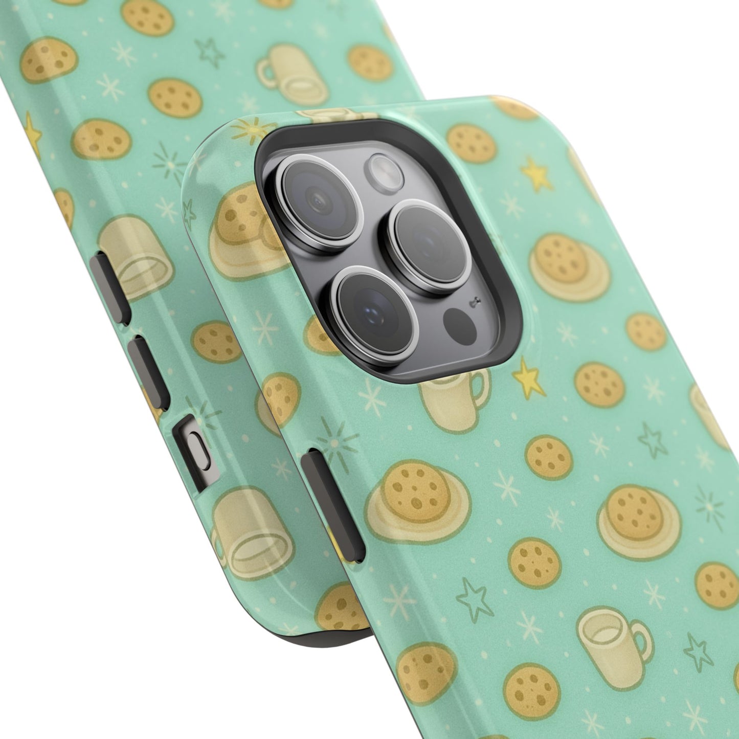 Cookie & Coffee Pattern Tough iPhone Case — Impact-Resistant