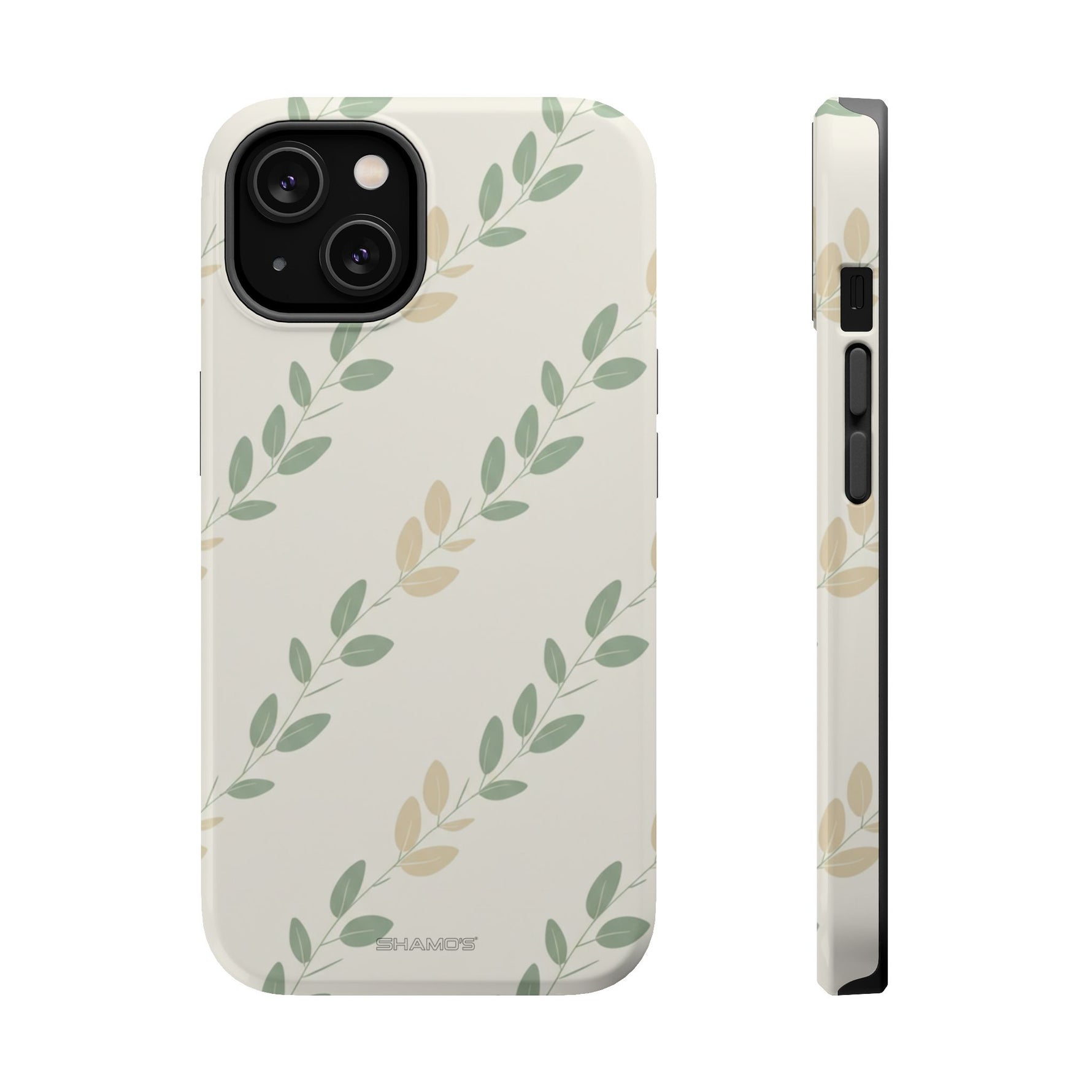 Eucalyptus Floral Laurel Magnetic Impact-Resistant Phone Case with MagSafe - iPhone 14 / Glossy - Shamo's