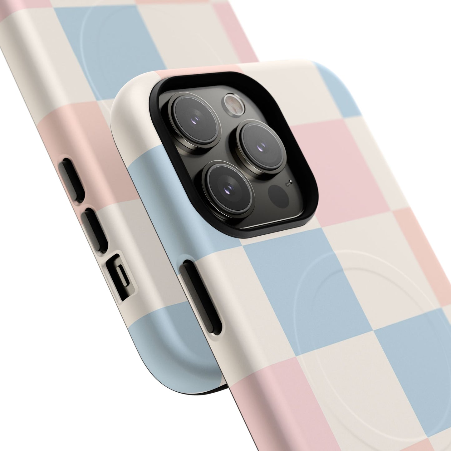 Pastel Checkerboard Pattern iPhone Cases - MagSafe
