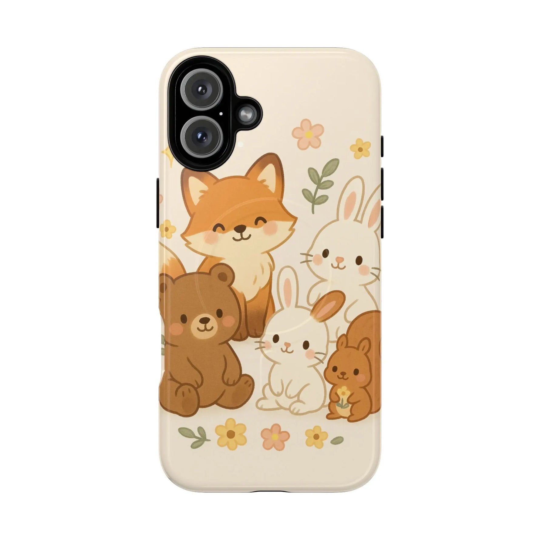 Forest Friends iPhone Case — Fox, Bear & Bunny Design. with MagSafe - Shamo's