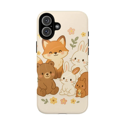 Forest Friends iPhone Case — Fox, Bear & Bunny Design. with MagSafe - Shamo's