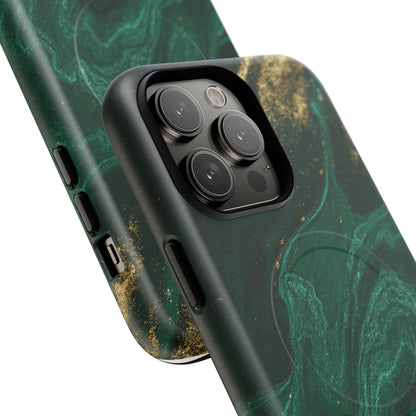 Emerald Marble with Gold Veins iPhone Case | with MagSafe  Shamo's