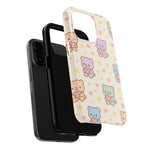 Cute Pastel Bear Impact Phone Case | Heart & Star Kawaii Pattern  Shamo's