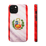 Peru Flag Magnetic Impact-Resistant Phone Case, Protective Patriotic Design, MagSafe Compatible - iPhone 14 / Matte - Shamo's