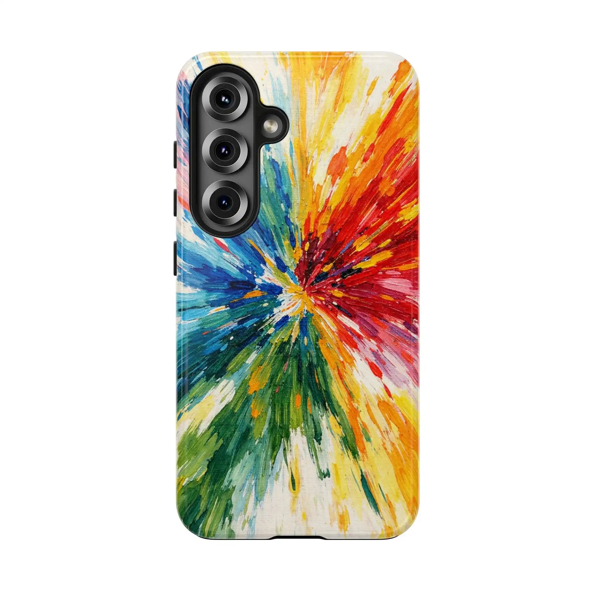 Vibrant Abstract Paint Explosion Impact Phone Case  Shamo's Samsung Galaxy S25