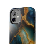 Blue Gold Agate Tough Phone Case Marble Stone Design  Shamo's