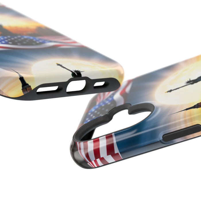 MagSafe American Flag Tough Phone Case: Show Your Patriotism in Style