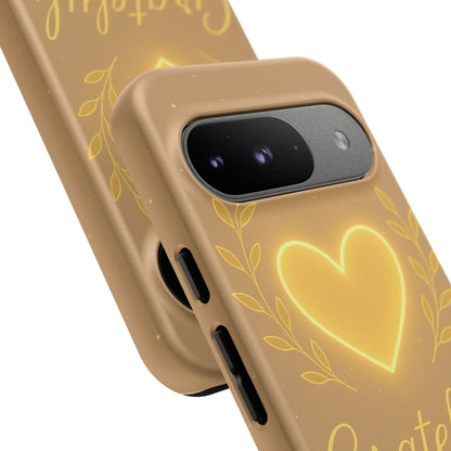 Grateful Heart iPhone Case — Warm Neon Heart