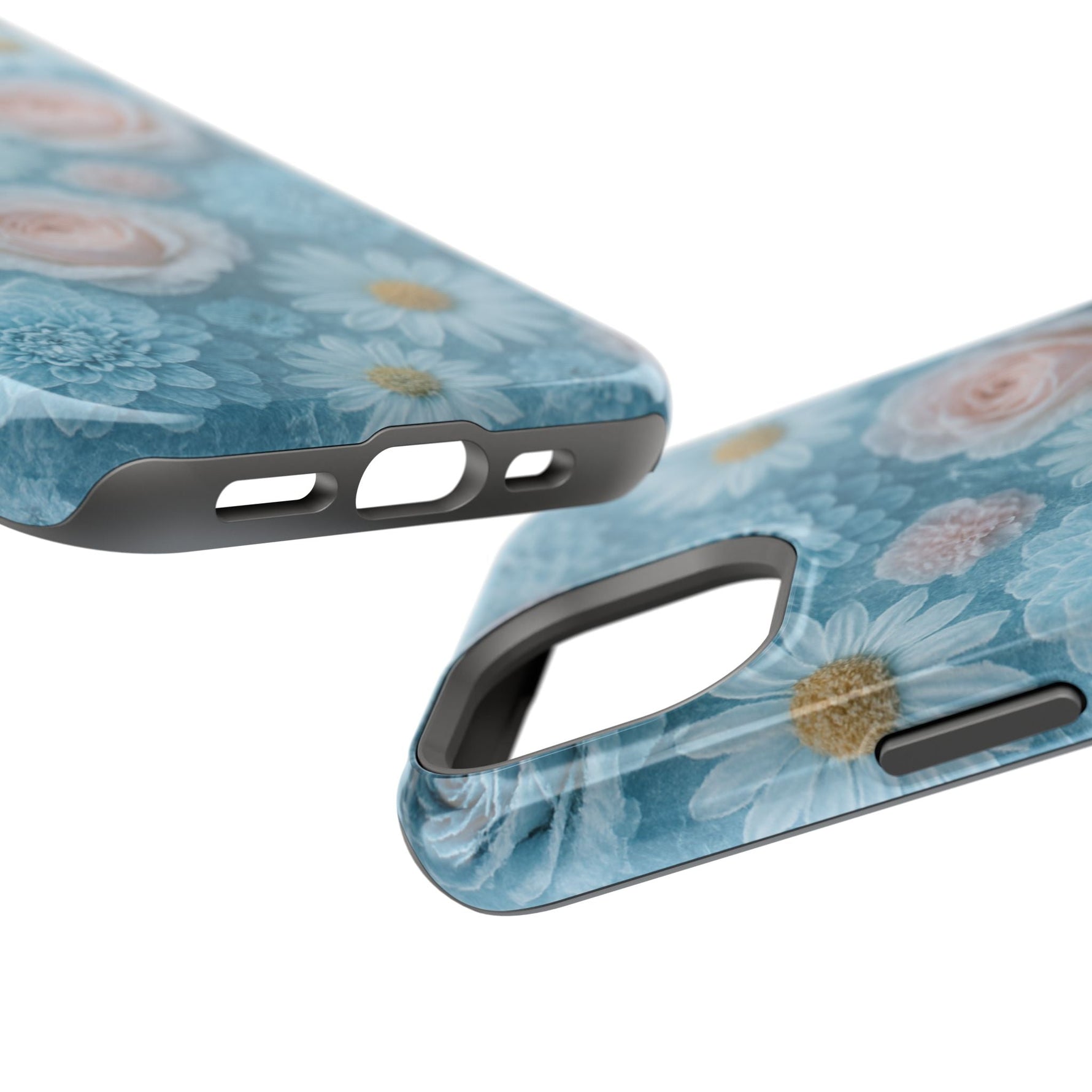 Frozen Floral Rose & Daisy Impact iPhone Case | MagSafe compatible  Shamo's