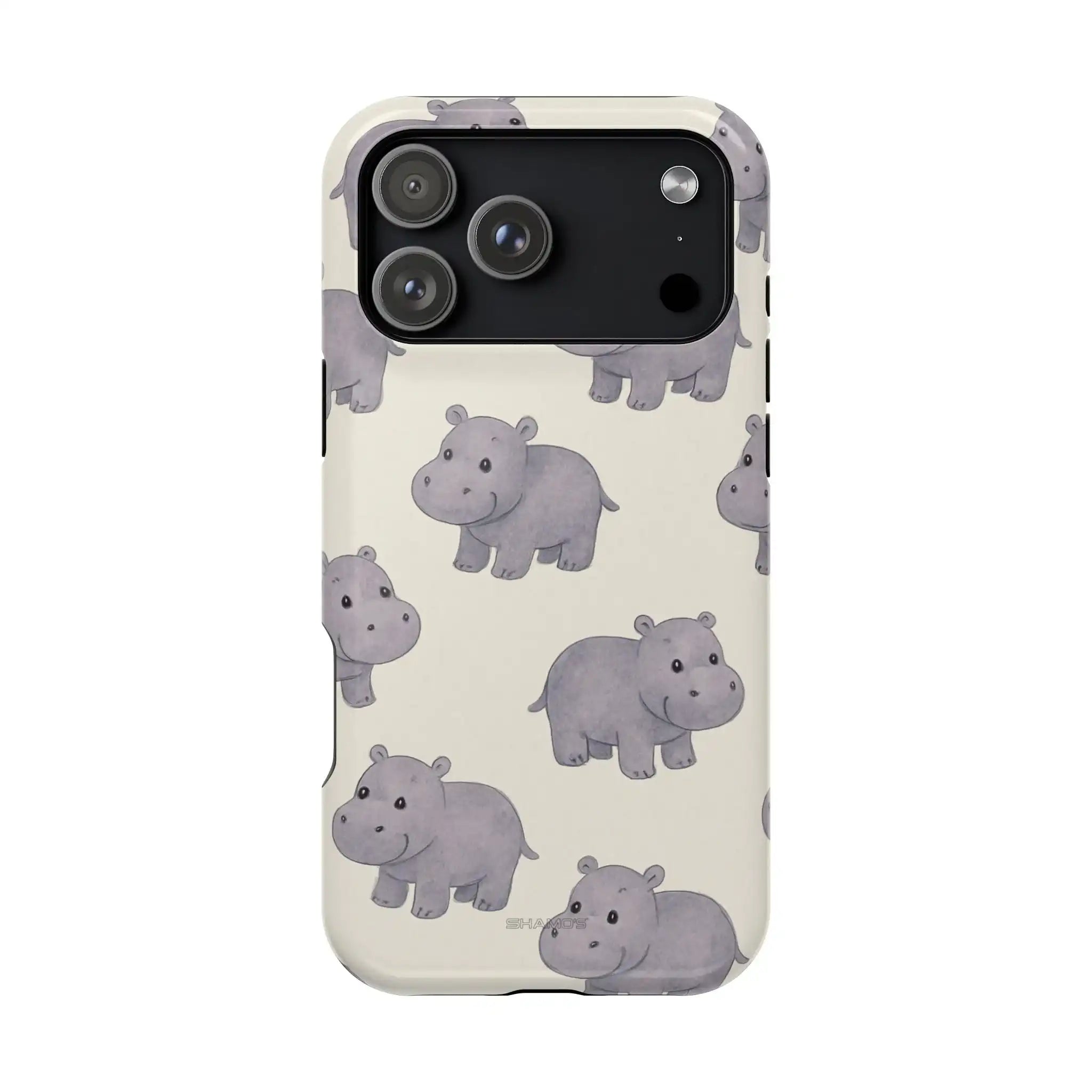 Cute Tiny Hippo Magnetic Impact-Resistant Phone Case