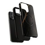 Black & Gold Marble iPhone Case with MagSafe - Shamo's