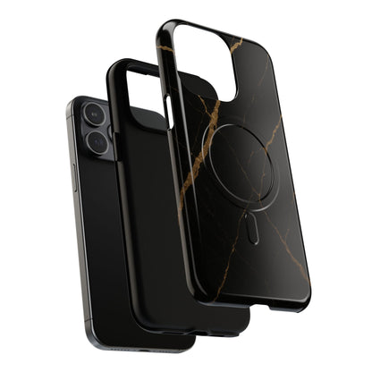 Black & Gold Marble iPhone Case with MagSafe - Shamo's