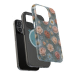 Frozen Floral Vintage Roses & Daisies iPhone Case with MagSafe compatibility  Shamo's