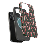 Candy Cane Heart MagSafe Impact-Resistant iPhone Case  Shamo's