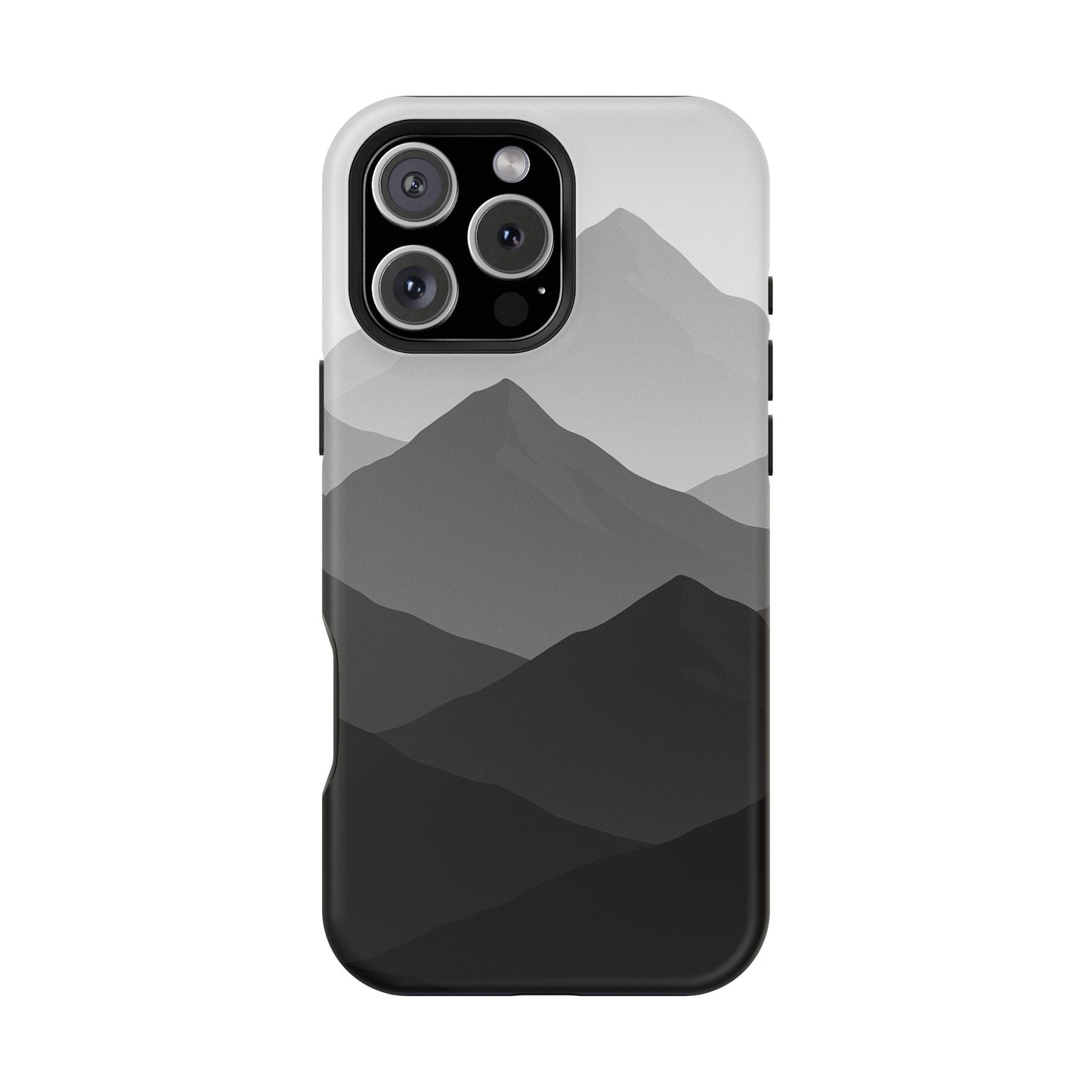 Monochrome Mountain Design iPhone Case | MagSafe  Shamo's iPhone 16 Pro Max / Matte