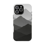 Monochrome Mountain Design iPhone Case | MagSafe  Shamo's iPhone 16 Pro Max / Matte