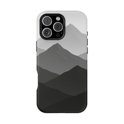 Monochrome Mountain Design iPhone Case | MagSafe  Shamo's iPhone 16 Pro Max / Matte