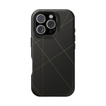 Black Geometric Design iPhone Case | MagSafe  Shamo's iPhone 16 Pro / Matte