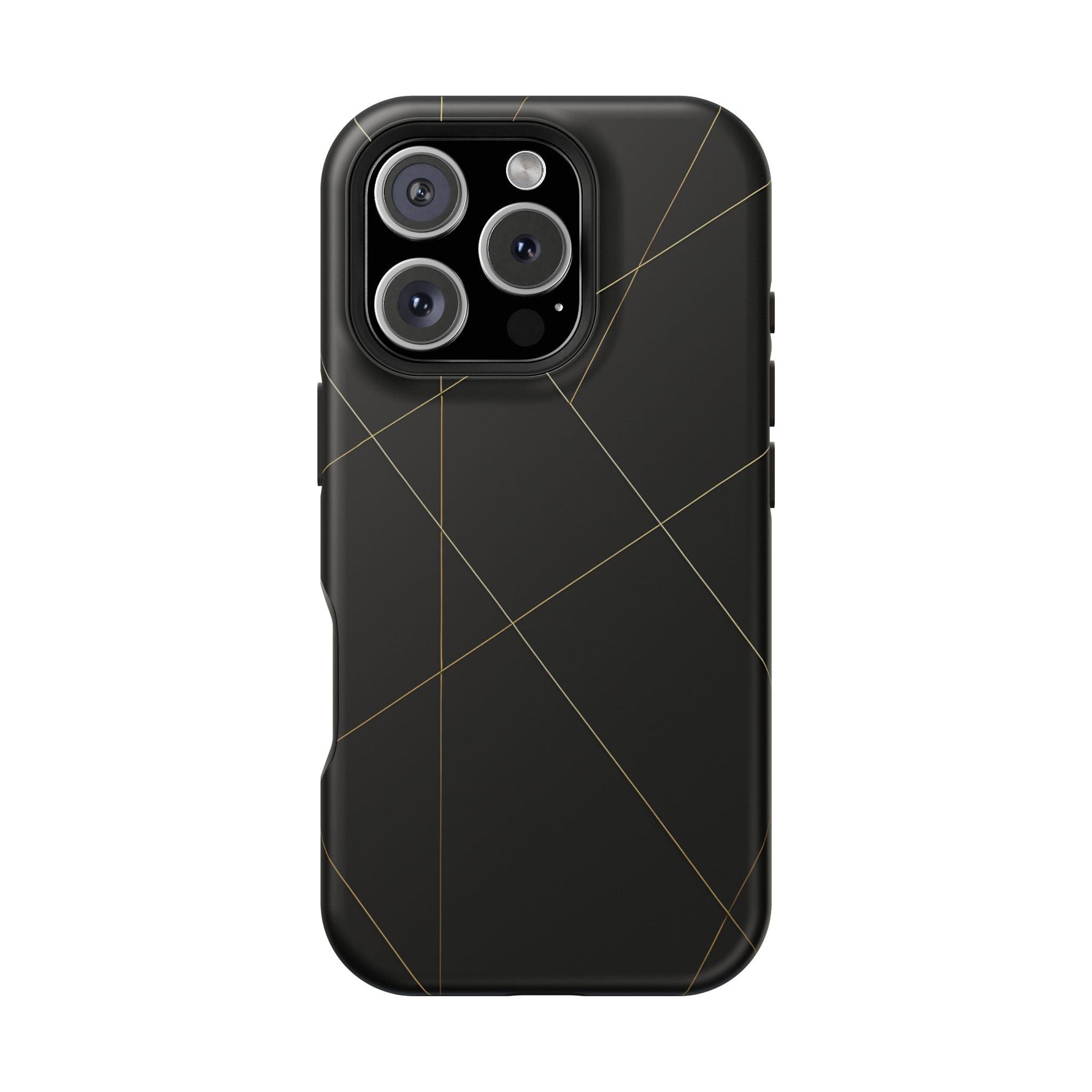 Black Geometric Design iPhone Case | MagSafe  Shamo's iPhone 16 Pro / Matte