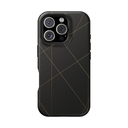Black Geometric Design iPhone Case | MagSafe  Shamo's iPhone 16 Pro / Matte
