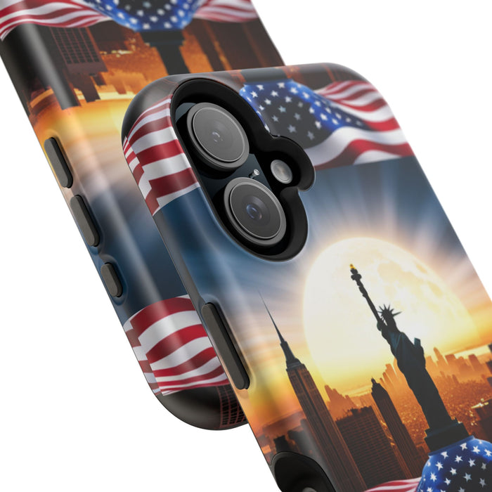 MagSafe American Flag Tough Phone Case: Show Your Patriotism in Style