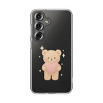 Romantic Teddy Bear Impact-Resistant iPhone Case with Heart Design - Shamo's