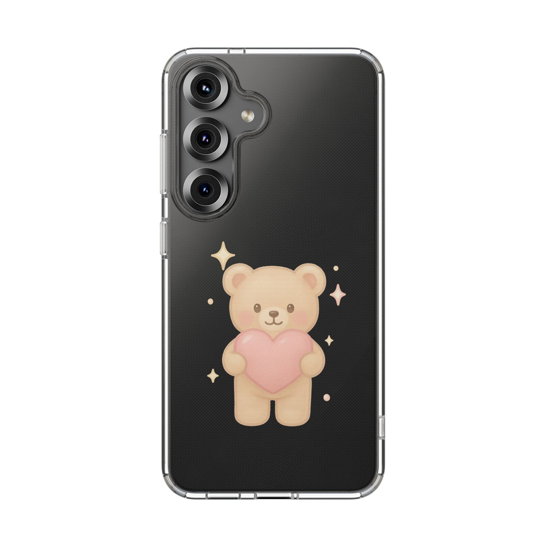 Romantic Teddy Bear Impact-Resistant iPhone Case with Heart Design - Shamo's