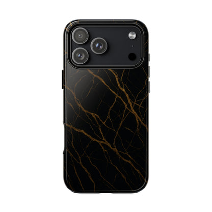 Black Marble Tough iPhone Case - Shamo's