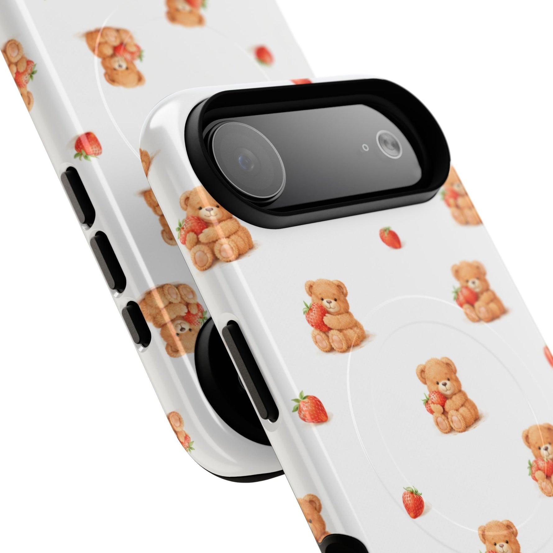 Strawberry Teddy iPhone Case with MagSafe