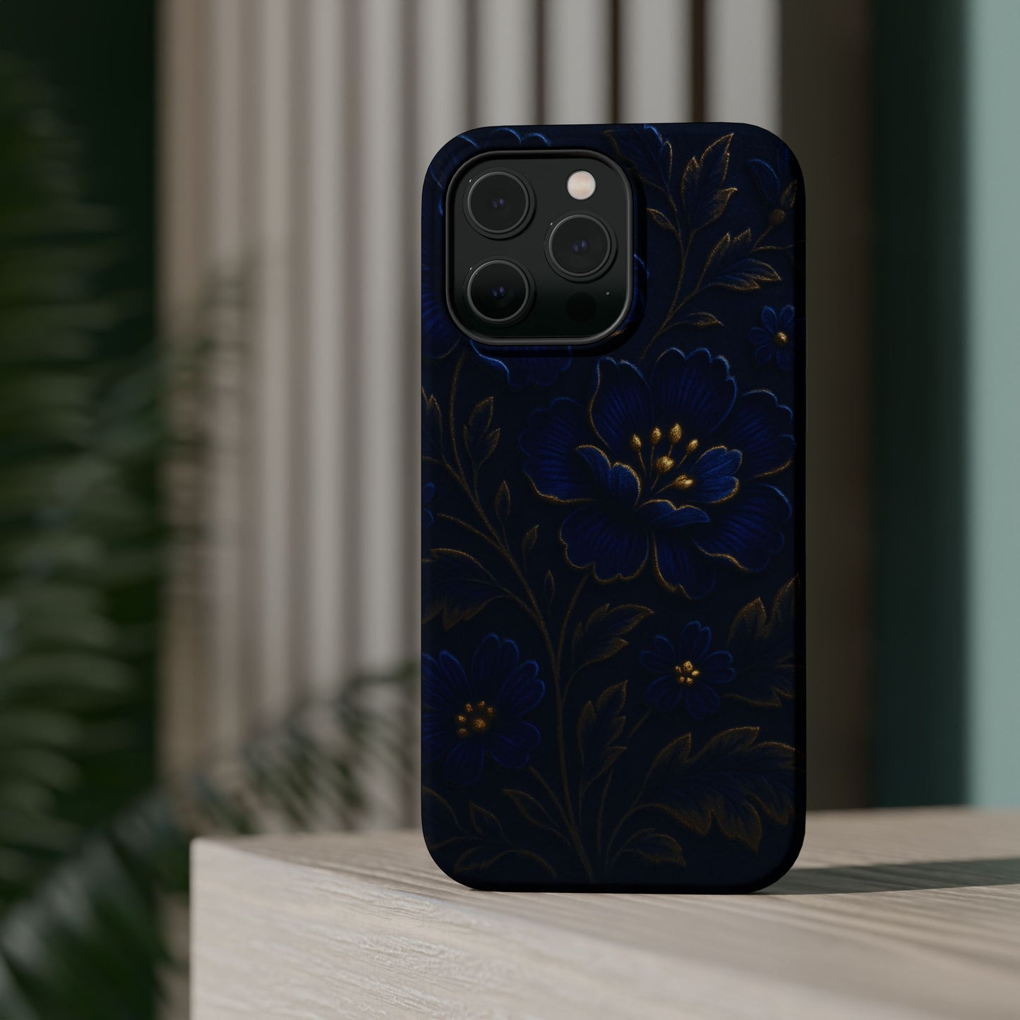 3D Velvet Night Flower iPhone Case | MagSafe