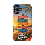 Hello Summer Phone Case — Tropical Beach MagSafe Impact-Resistant Case
