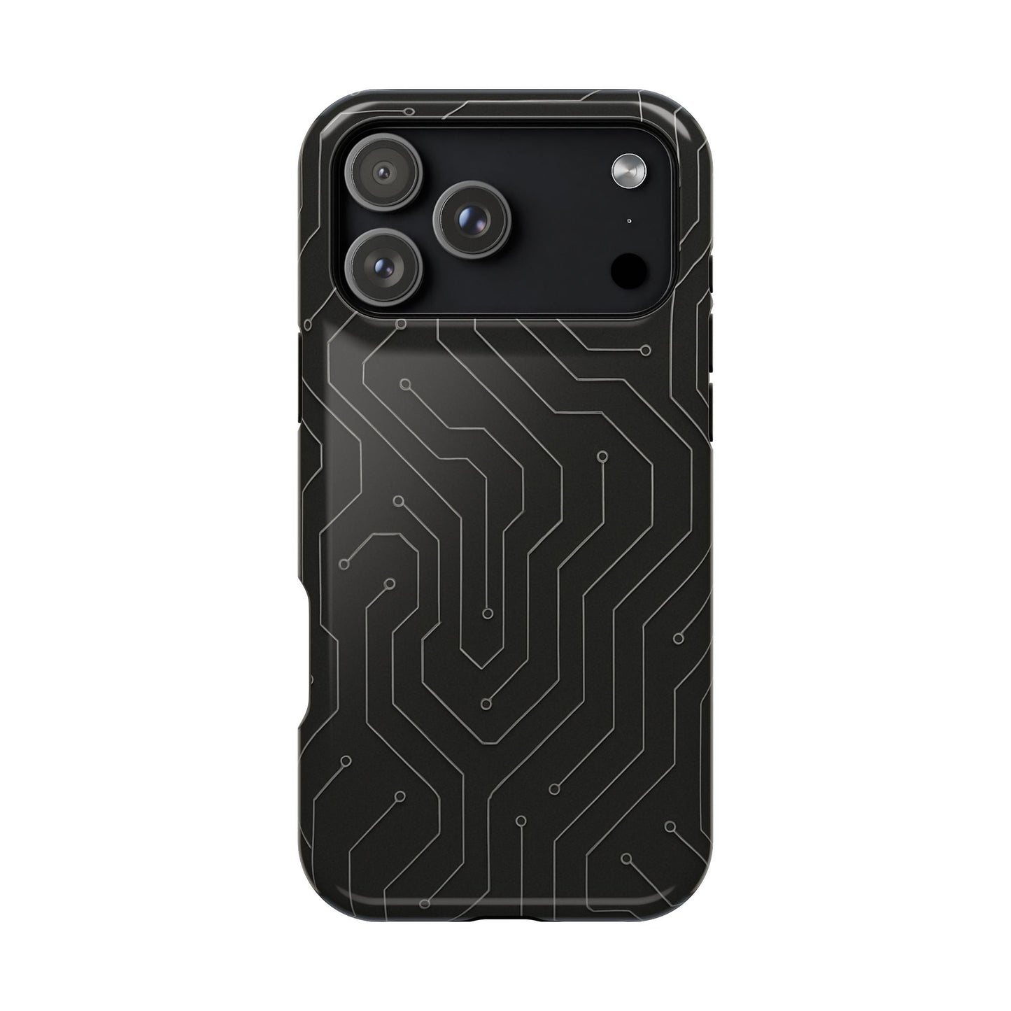 Black Circuit Board Design iPhone Case | MagSafe  Shamo's iPhone 17 Pro Max / Glossy