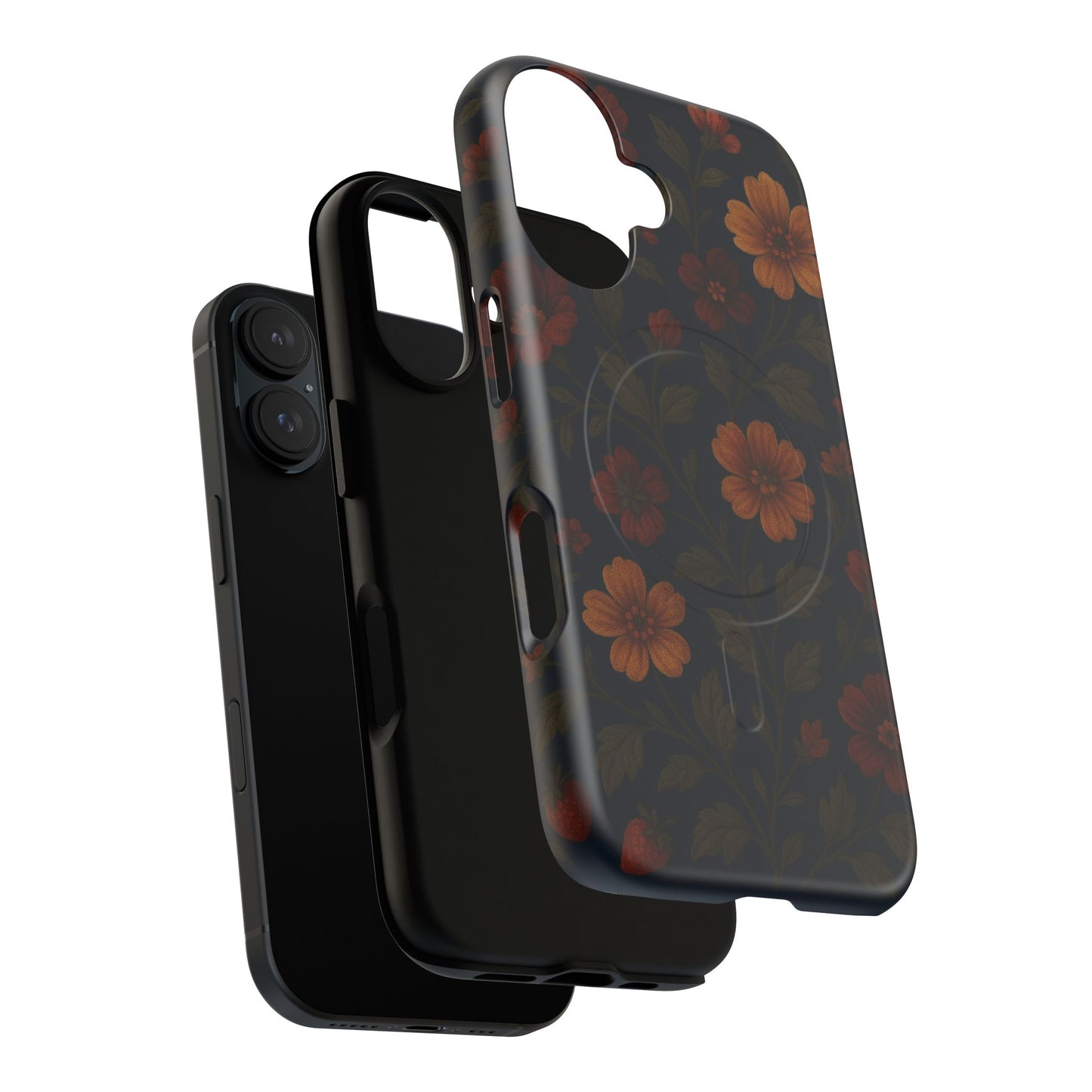Floral Night Velvet iPhone Case - Works with MagSafe