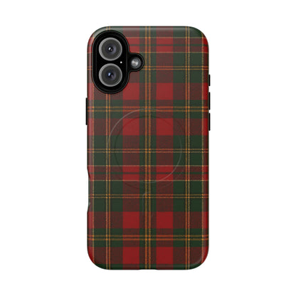 Plaid Holiday iPhone Case — Red & Green Tartan (MagSafe compatible)