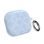 Pastel Blue Bow Pattern AirPod Case — Elegant Bow Pattern Protective Cover