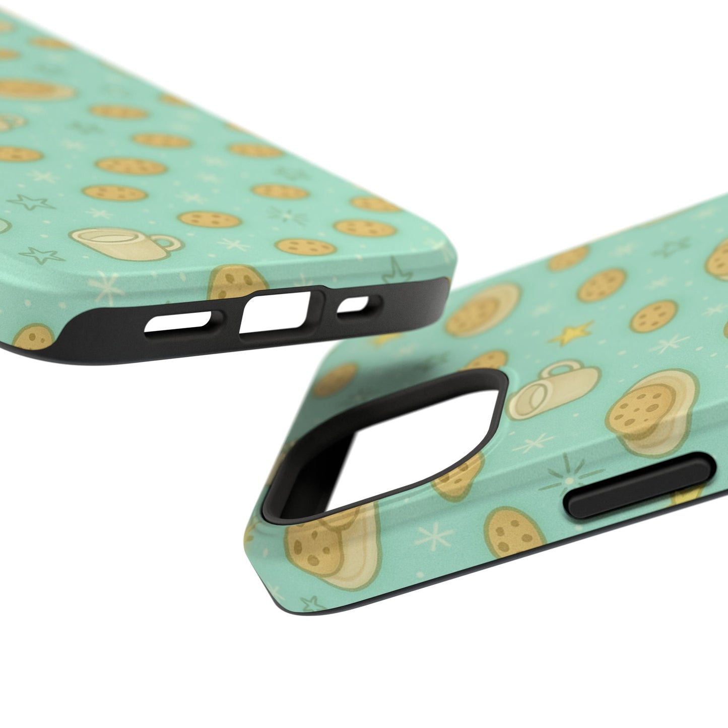 Cookie & Coffee Pattern Tough iPhone Case — Impact-Resistant