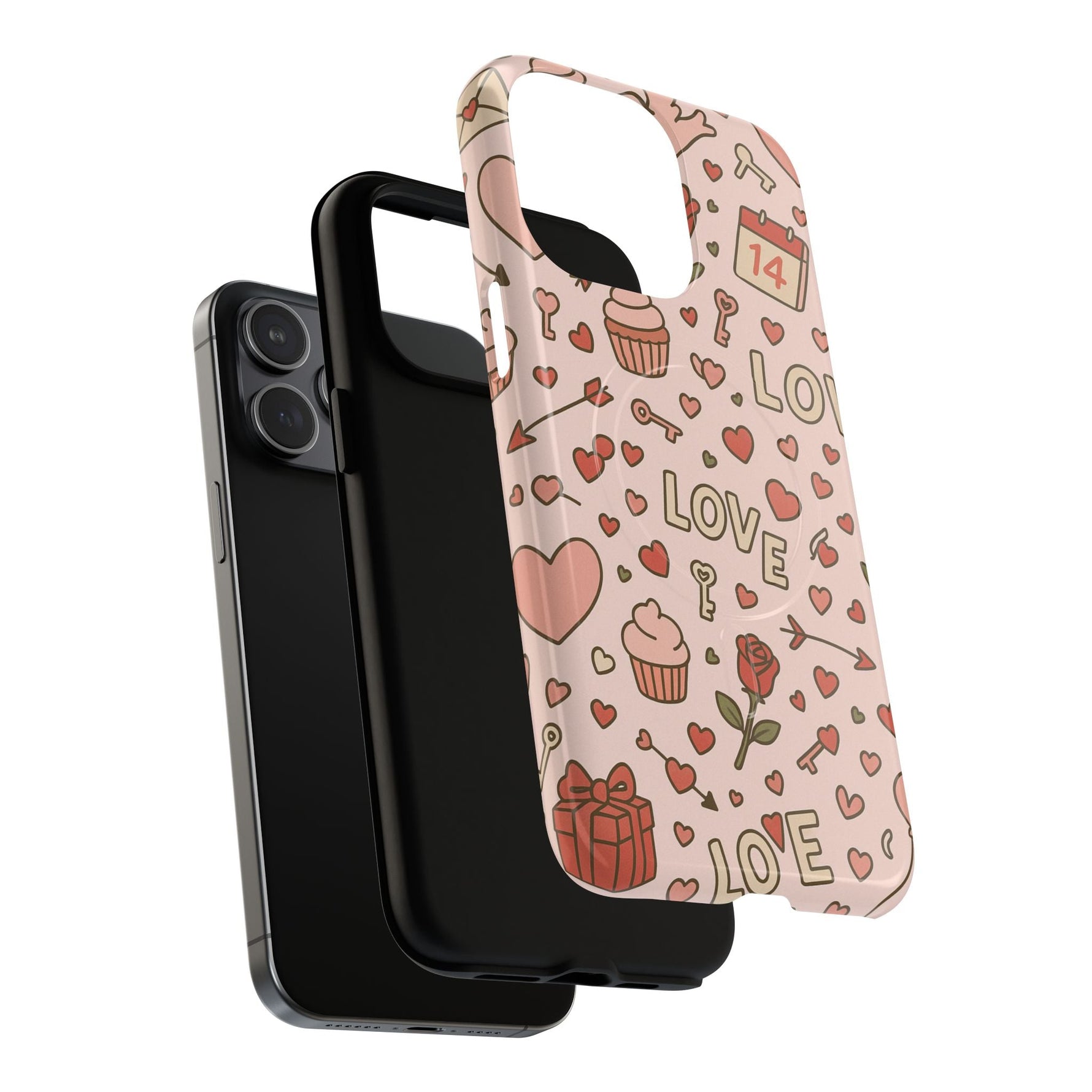 Sweet Love Pattern iPhone Case (MagSafe compatible)  Shamo's