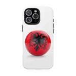 Tough Phone Cases with Albanian soccer flag