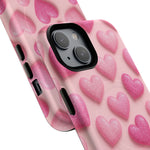 Barbiecore Glitter Hearts iPhone Case | MagSafe - Shamo's