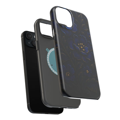 3D Velvet Night Flower iPhone Case | MagSafe