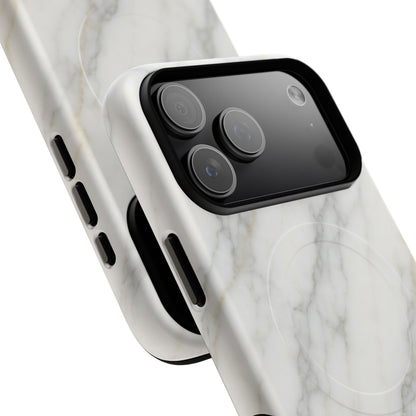 Classic White Marble iPhone Case with MagSafe
