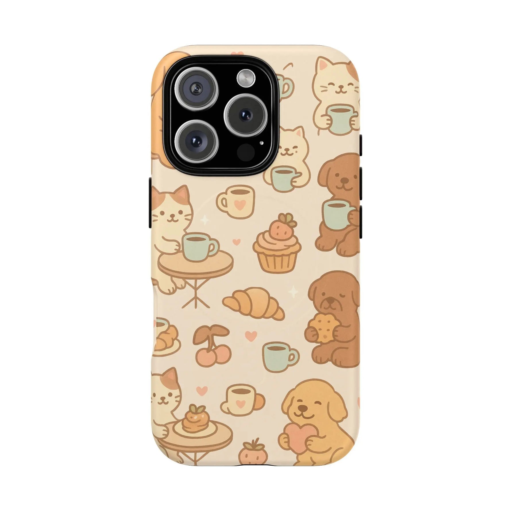 Coffee Cats & Dogs Phone Case with MagSafe - Shamo's