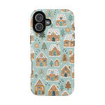 Winter Gingerbread Village Holiday Theme iPhone Case with MagSafe compatibility  Shamo's iPhone 16 Plus / Matte
